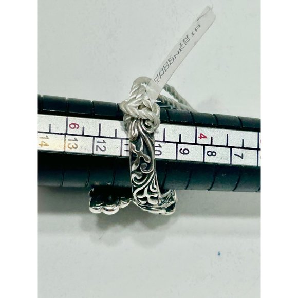 Samuel B Butterfly On Flower Ring Size 5 Sterling Silver with 14K Gold Accents - Picture 9 of 10